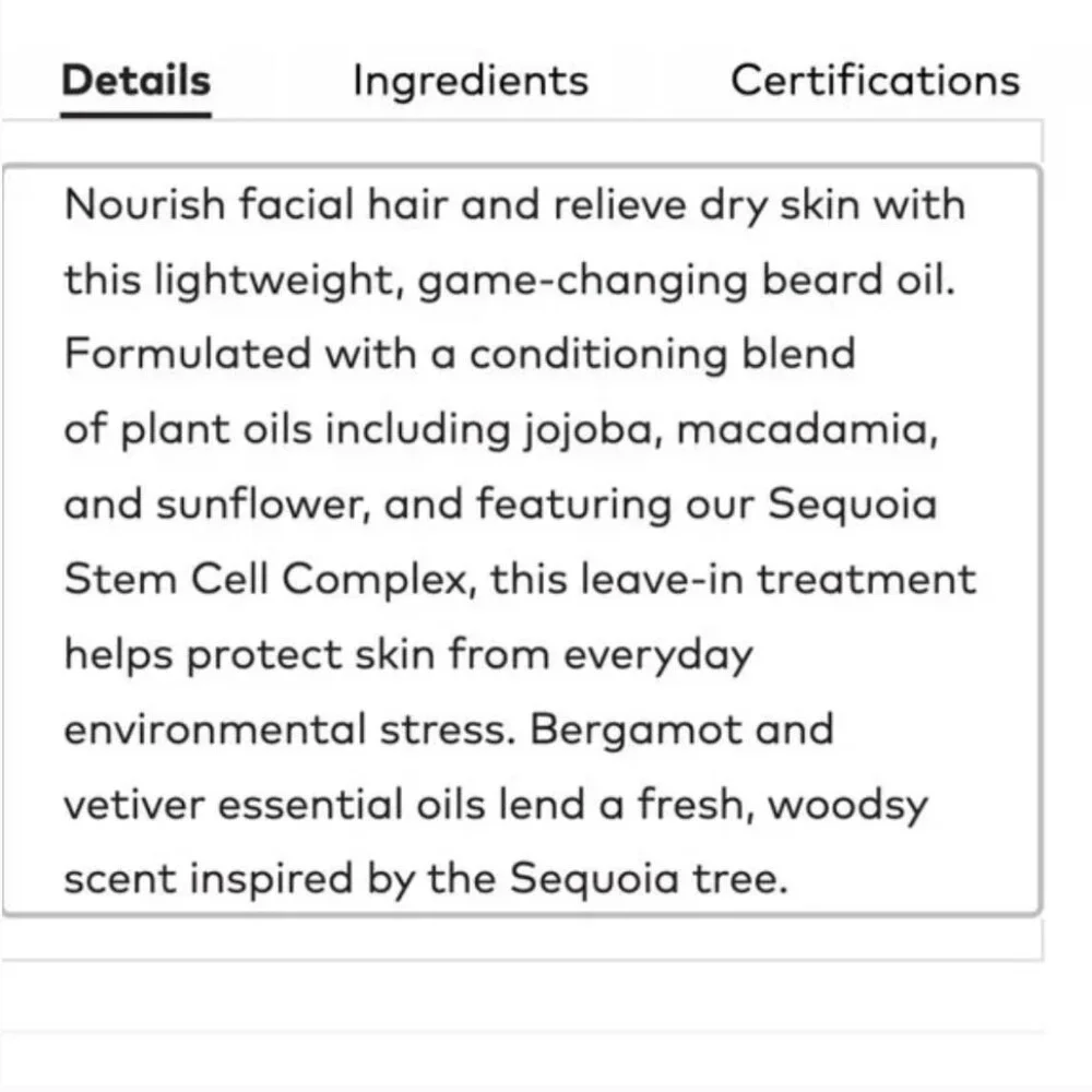 *Beautycounter* Counterman Conditioning Beard Oil - NEW! - HTF!